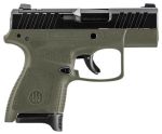 Beretta, APX A1 Carry, Striker Fired, Semi-automatic, Sub Compact, Polymer Framed Pistol, 9MM, 3' Barrel, OD Green, Fixed Sights, Passive Safety, 8 Rounds, 2 Magazines, One 6 Round Magazine & One 8 Round Magazine, Optic Ready