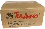 TulAmmo 9mm Luger 115 grain Full Metal Jacket (FMJ) Steel Casing Centerfire Pistol Ammunition, 1000, FMJ