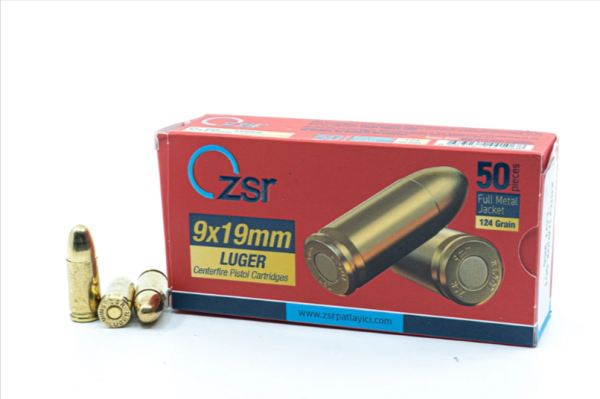 ZSR Ammunition - 9mm - 124 Grain - FMJ - 1000 Rounds